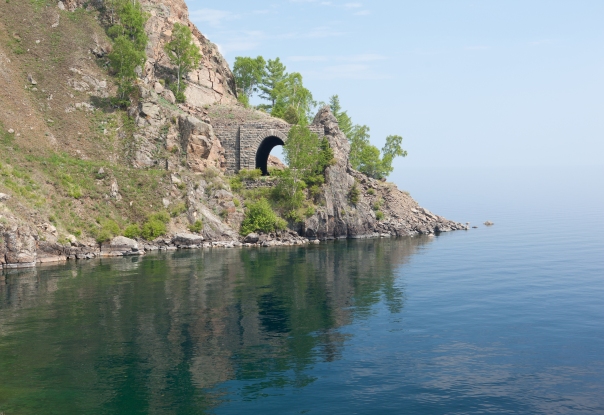 old railroad tunnel near Lake Baikal