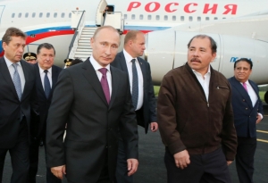 Nicaragua's Daniel Ortega Vladimir Putin in Managua