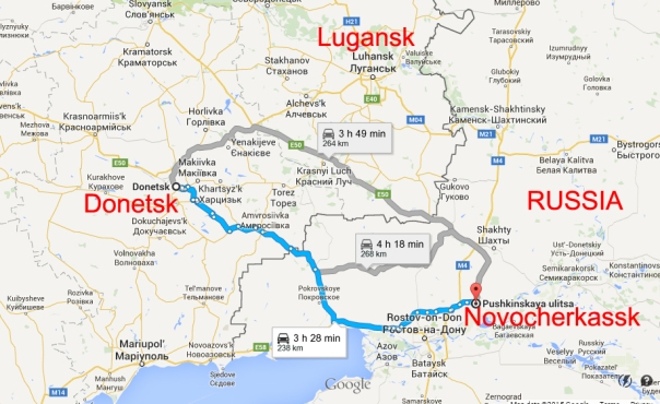 Rostov Donetsk, Lugansk map